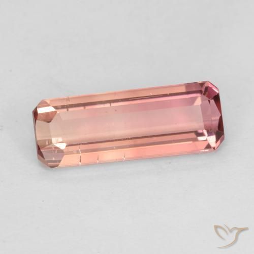 Turmalina Rosado naranja natural de 1.53 ct, Corte Octágono / Esmeralda, VS