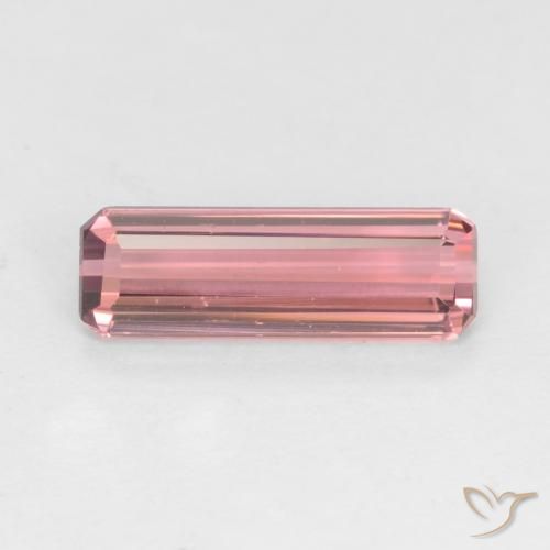 1.24ct Natural Rosado naranja Turmalina, corte esmeralda, VS