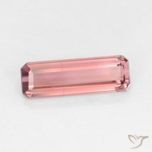 Turmalina Rosado naranja natural de 1.24 ct, Corte Octágono / Esmeralda, VS
