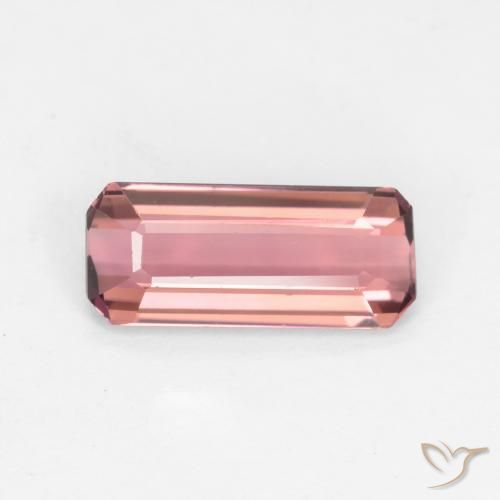 1.37ct Natural Rosado naranja Turmalina, corte esmeralda, VS