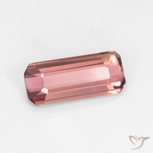 Turmalina Rosado naranja natural de 1.37 ct, Corte Octágono / Esmeralda, VS