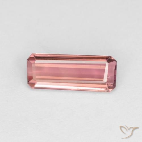 1.14ct Natural Rosado naranja turmalina, corte esmeralda, VS-SI