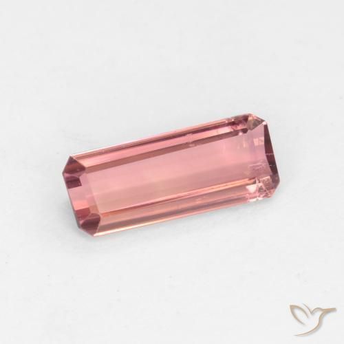 Turmalina Rosado naranja natural de 1.14 ct, Corte Octágono / Esmeralda, VS-SI