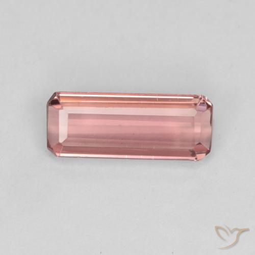 1.02ct Natural Rosado naranja Turmalina, corte esmeralda, VS-SI