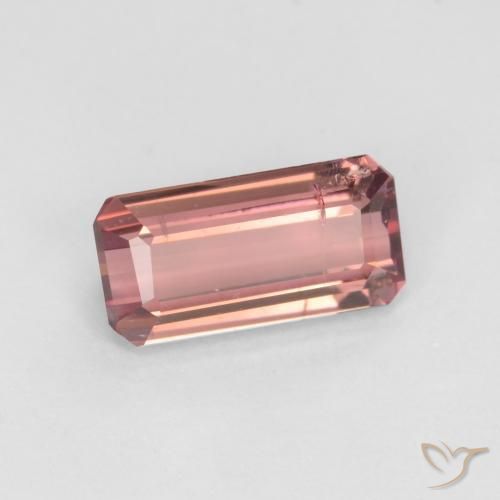 Turmalina Rosado naranja natural de 1.42 ct, Corte Octágono / Esmeralda, SI