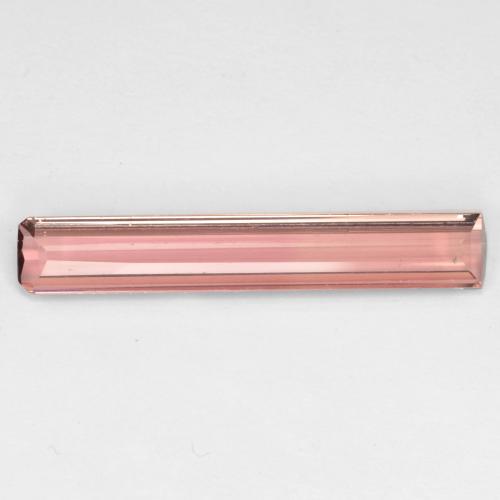 Turmalina rosa natural de 2,18 ct, corte esmeralda, VS
