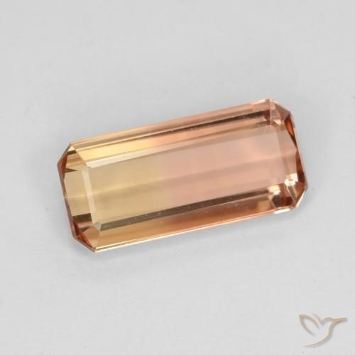 Turmalina Bicolor natural de 2.02 ct, Corte Octágono / Esmeralda, VS