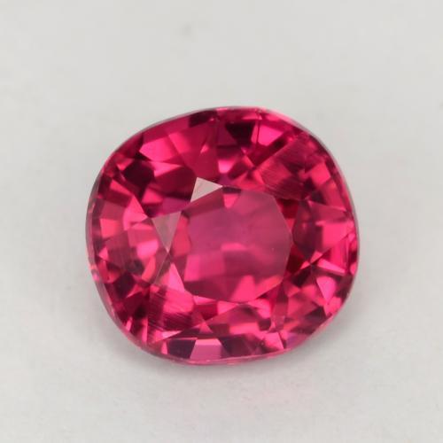 Turmalina Rojo rosado natural de 0.78 ct, Corte Cojín, VVS-VS