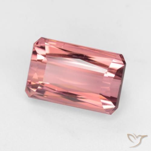 Turmalina Rosado naranja natural de 2.32 ct, Corte Octágono / Esmeralda, VS-SI