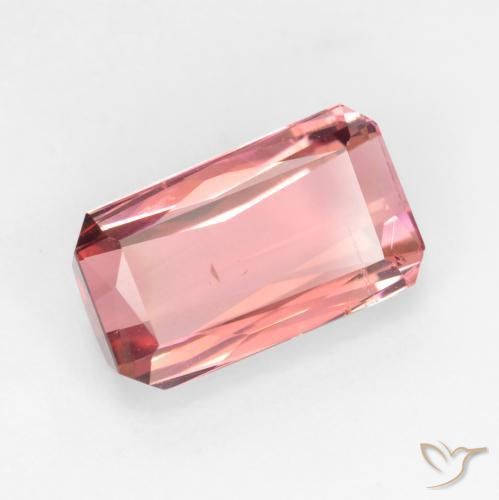 Turmalina Rosado naranja natural de 2.81 ct, Corte Octágono / Esmeralda, VS-SI