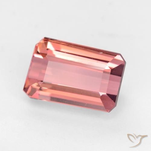 Turmalina Rosado naranja natural de 2.77 ct, Corte Octágono / Esmeralda, VVS-VS