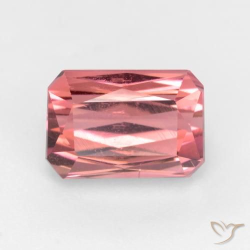 3.06ct Natural Rosa oscuro turmalina, corte esmeralda, SI