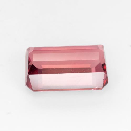 Turmalina rosado palo de rosa natural de 3,22 ct, corte esmeralda, VVS-VS