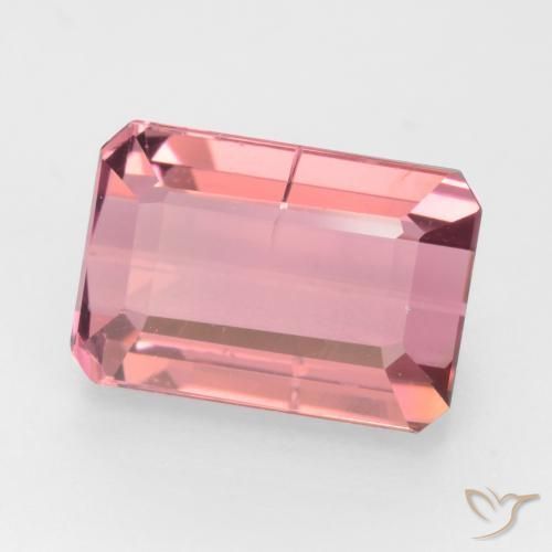 Turmalina Rosado intenso natural de 3.26 ct, Corte Octágono / Esmeralda, SI