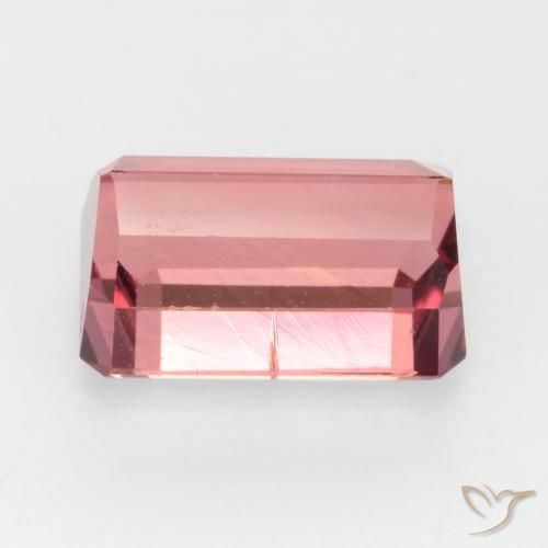 Turmalina Rosado intenso natural de 3.26 ct, Corte Octágono / Esmeralda, SI