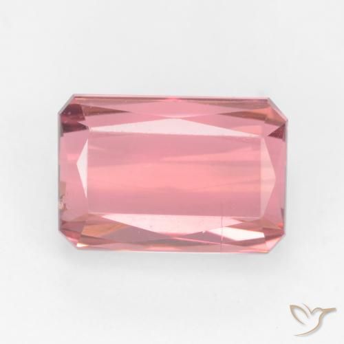 3.08ct Natural Rosado claro turmalina, corte esmeralda, VS-SI