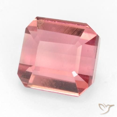 Turmalina Rosado naranja intenso natural de 2.30 ct, Corte Octágono / Esmeralda, VS