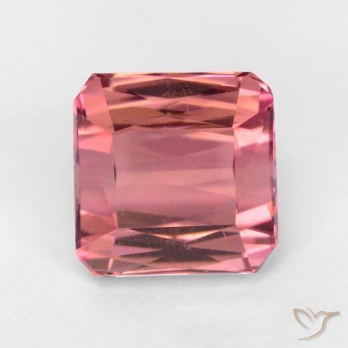 Turmalina Rosado Bubblegum natural de 2.53 ct, corte esmeralda, VS