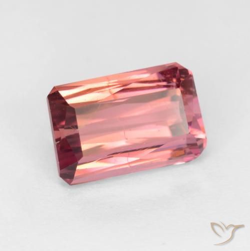2.57ct Natural Rosa oscuro Turmalina, corte esmeralda, SI