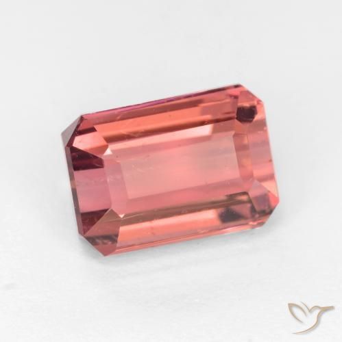 2.83ct Natural Rosa oscuro turmalina, corte esmeralda, SI