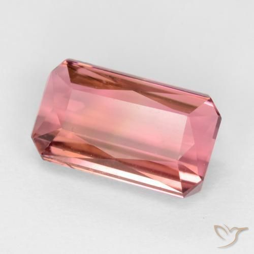 2.45ct Natural Rosado rojizo Turmalina, corte esmeralda, VS-SI