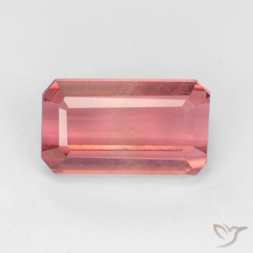 3.27ct Natural Rosa oscuro turmalina, corte esmeralda, VS-SI