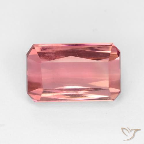 3.03ct Natural Rosa oscuro turmalina, corte esmeralda, VS-SI