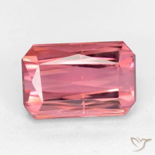 2.70ct Natural Rosado claro turmalina, corte esmeralda, VS-SI