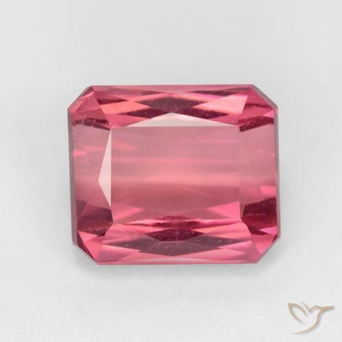 2.28ct Natural Rosado claro turmalina, corte esmeralda, VS-SI