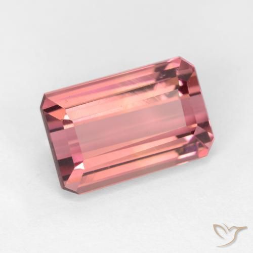 2.66ct Natural Rosado Bubblegum Turmalina, corte esmeralda, VVS-VS