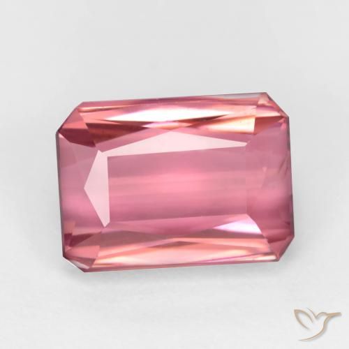 2.55ct Natural Rosado Bubblegum Turmalina, corte esmeralda, VS-SI