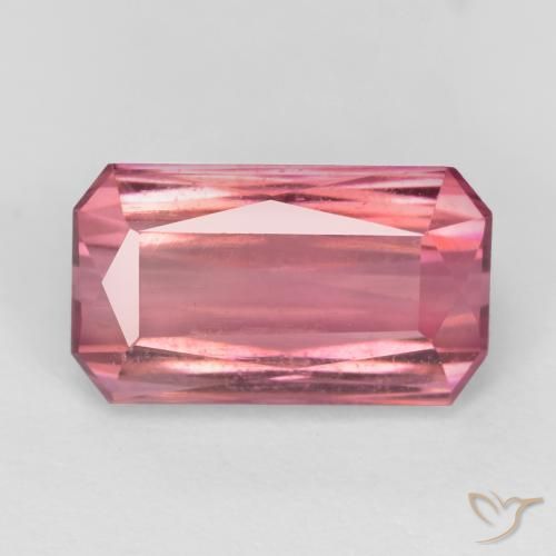 2.45ct Natural Rosado Bubblegum turmalina, corte esmeralda, SI