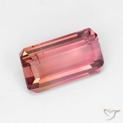 Turmalina Rojo ponche de frutas natural de 3.04 ct, Corte Octágono / Esmeralda, SI