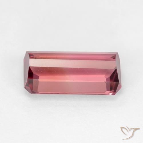 Turmalina Rojo ponche de frutas natural de 3.04 ct, Corte Octágono / Esmeralda, SI
