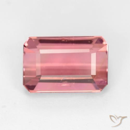 3.36ct Natural Rosado Bubblegum turmalina, corte esmeralda, VS-SI