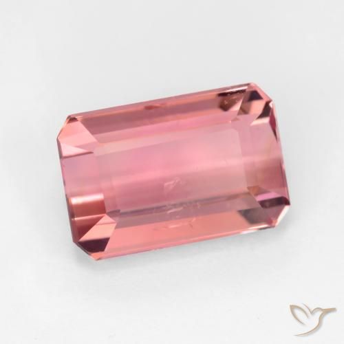 Turmalina Rosado Bubblegum natural de 3.36 ct, Corte Octágono / Esmeralda, VS-SI