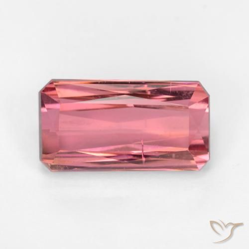 3.63ct Natural Rosado claro turmalina, corte esmeralda, SI
