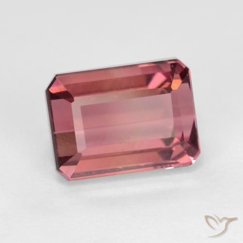 Turmalina Rosa oscuro natural de 2.98 ct, Corte Octágono / Esmeralda, VVS-VS