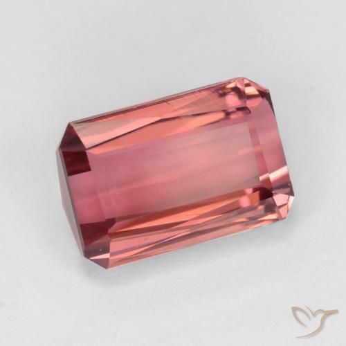 Turmalina Rosa oscuro natural de 2.87 ct, Corte Octágono / Esmeralda, VVS-VS