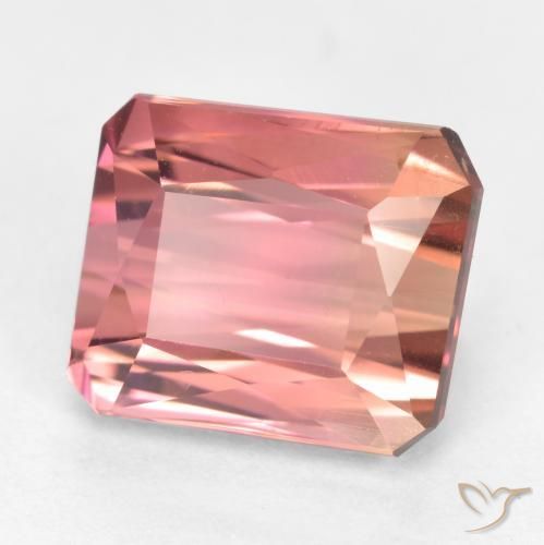 Turmalina Rosado medio natural de 2.55 ct, Corte Octágono / Esmeralda, VS