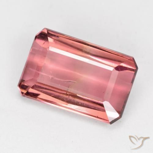 Turmalina Rosado rojizo natural de 4.74 ct, Corte Octágono / Esmeralda, SI