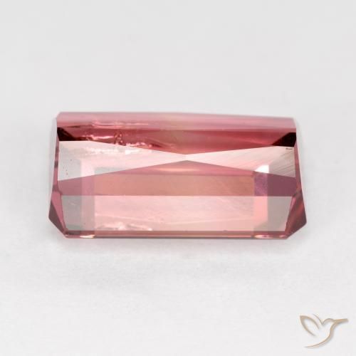 Turmalina Rosado rojizo natural de 4.74 ct, Corte Octágono / Esmeralda, SI