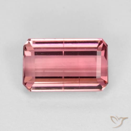 1.60ct Natural Rosado claro Turmalina, Corte Octágono / Esmeralda, SI, Photo A