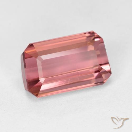 Turmalina Rosado intenso natural de 1.67 ct, Corte Octágono / Esmeralda, VS