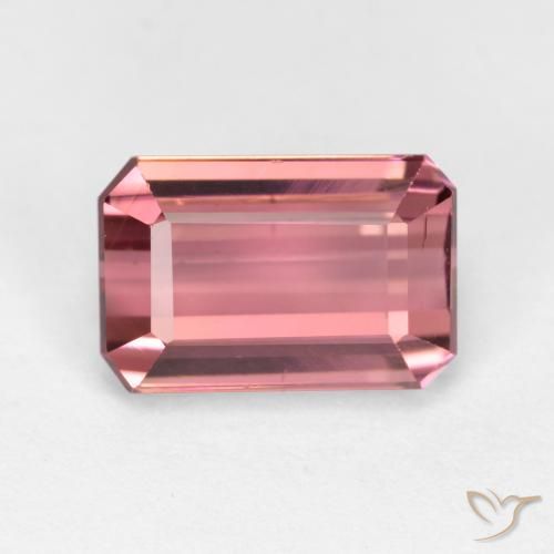 1.91ct Natural Rosado medio turmalina, corte esmeralda, VS