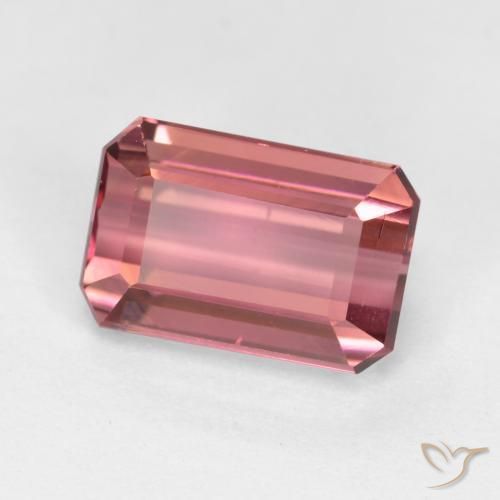 Turmalina Rosado medio natural de 1.91 ct, Corte Octágono / Esmeralda, VS