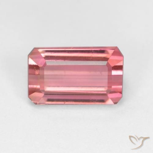 1.88ct Natural Rosado naranja turmalina, corte esmeralda, VS