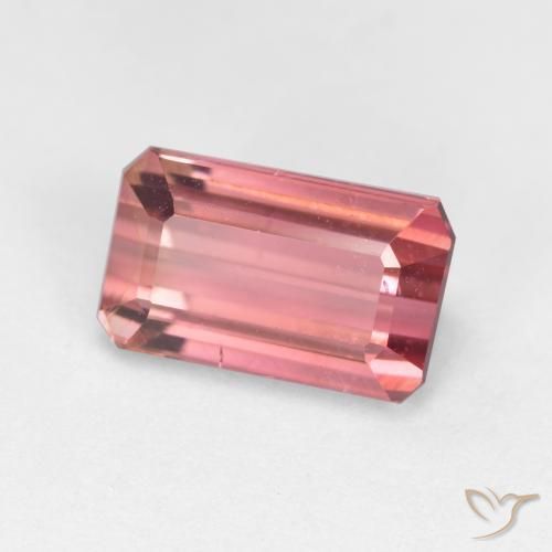 Turmalina Rosado naranja natural de 1.88 ct, Corte Octágono / Esmeralda, VS