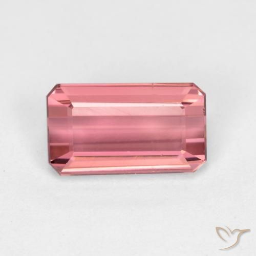 1.41ct Natural Rosado intenso turmalina, corte esmeralda, VVS-VS