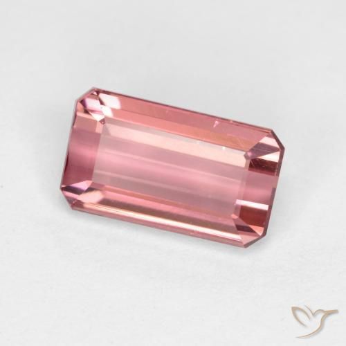 Turmalina Rosado intenso natural de 1.41 ct, Corte Octágono / Esmeralda, VVS-VS